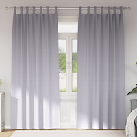 vidaXL Gardiner med gardiner 2 pcs Metallgrå 260 x 140 cm Polyester