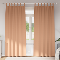vidaXL Gardiner med gardiner 2 pcs Ljusbrun 245 x 140 cm Polyester