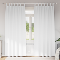 vidaXL Gardiner med gardiner 2 pcs Ren vit 260 x 140 cm Polyester