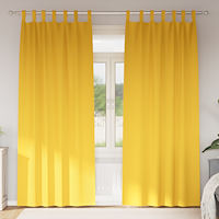 vidaXL Gardiner med gardiner 2 pcs senapsgul 245 x 140 cm Polyester