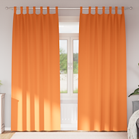 vidaXL Gardiner med gardiner 2 pcs Klart orange 260 x 140 cm Polyester
