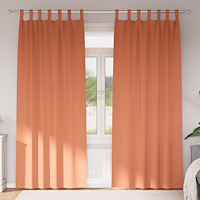 vidaXL Gardiner med gardiner 2 pcs Terracotta 260 x 140 cm Polyester