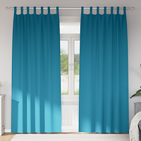 vidaXL Gardiner med gardiner 2 pcs Turkos 245 x 140 cm Polyester