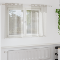 vidaXL Gardiner med gardiner 2 pcs Gräddvit 140 x 140 cm Polyester