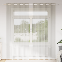 vidaXL Gardiner med gardiner 2 pcs Gräddvit 140 x 260 cm Polyester