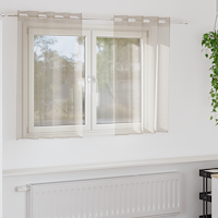 vidaXL Gardiner med gardiner 2 pcs Sand 140 x 140 cm Polyester