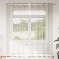 vidaXL Gardiner med gardiner 2 pcs Sand 140 x 225 cm Polyester