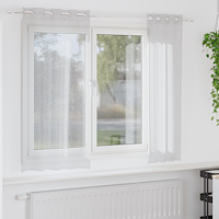 vidaXL Gardiner med gardiner 2 pcs Ljusgrå 140 x 175 cm Polyester