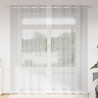 vidaXL Gardiner med gardiner 2 pcs Ljusgrå 140 x 245 cm Polyester
