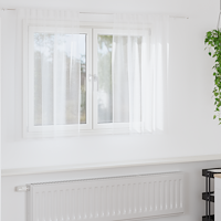 vidaXL Gardiner med gardiner 2 pcs Vit 140 x 140 cm Polyester