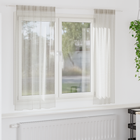 vidaXL Gardiner med gardiner 2 pcs Gräddvit 140 x 175 cm Polyester