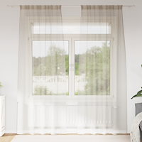 vidaXL Gardiner med gardiner 2 pcs Sand 140 x 225 cm Polyester