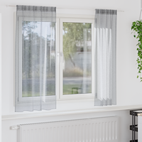 vidaXL Gardiner med gardiner 2 pcs Mörkgrå 140 x 175 cm Polyester