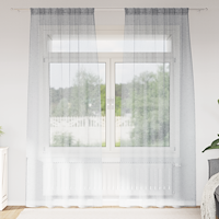 vidaXL Voile Gardin med gardiner 2 pcs Mörkgrå 140x245cm Polyester