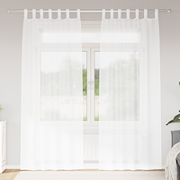 vidaXL Gardiner med gardiner 2 pcs Vit 140 x 225 cm Polyester