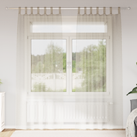 vidaXL Voile Gardin med gardiner 2 pcs Sand 140x225cm Polyester