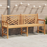 vidaXL Trädgårdsbänk Brun 228 x 60 x 90 cm Massivt teakträ