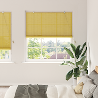 vidaXL Fönsterpersienner & Gardiner Gul 150 x 220 cm Bambu