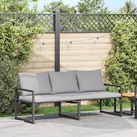 vidaXL Trädgårdsbänk Svart 61 x 72.5 x 71 cm Stål