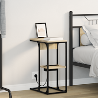 vidaXL Sängbord Sonoma ek 41.5 x 26 x 60.5 cm Konstruerat trä