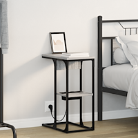 vidaXL Sängbord Grå sonoma 41.5 x 26 x 60.5 cm Konstruerat trä