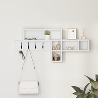vidaXL Väggmonterad Klädhängare Vit 100 x 12 x 43.5 cm Konstruerat trä