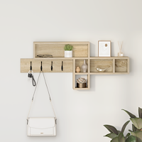 vidaXL Väggmonterad Klädhängare Sonoma oak 100 x 12 x 43.5 cm