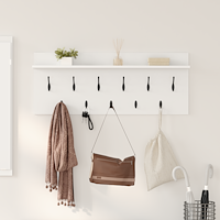 vidaXL Väggmonterad Klädhängare Vit 100 x 40 x 12 cm Konstruerat trä