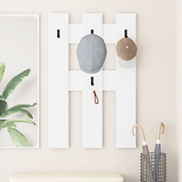 vidaXL Väggmonterad Klädhängare Vit 65 x 3 x 100 cm Konstruerat trä
