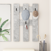 vidaXL Väggmonterad Klädhängare med lagring Betonggrå 65 x 3 x 100 cm