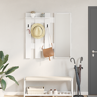 vidaXL Väggmonterad Klädhängare Vit 100 x 10 x 100 cm Konstruerat trä