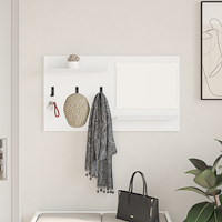 vidaXL Väggmonterad Klädhängare Vit 90 x 10 x 50 cm Konstruerat trä
