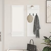 vidaXL Väggmonterad Klädhängare Vit 70 x 10 x 90 cm Konstruerat trä