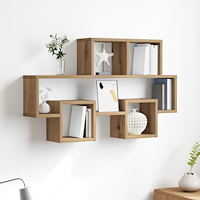 vidaXL Vägg hylla Hantverks-ek 82 x 15 x 51 cm Konstruerat trä