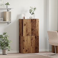 vidaXL Kontorsskåp Gammalt trä 60 x 32 x 115 cm Konstruerat trä
