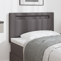 vidaXL Sänggavel Enkel Design Grå 90 cm Konstläder