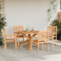 vidaXL Trädgårdsmöbelset 3 pcs Brun Massiv akacia