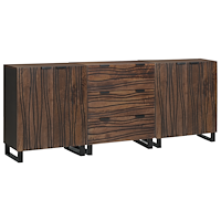 vidaXL Badrumsmöbelset 3 pcs Brun 180 x 33 x 75 cm Massivt mangoträ