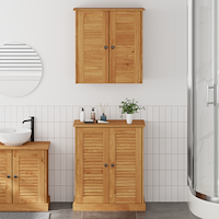 vidaXL Badrumsmöbelset 2 pcs Brun 67,5 x 34 x 80 cm Massiv furu