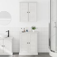 vidaXL Badrumsmöbelset 2 pcs Brun 67,5 x 34 x 80 cm Massiv furu