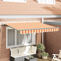 vidaXL Utfällbar markis Gul 300 x 200 cm tyg