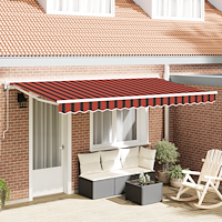 vidaXL Utfällbar markis Marinblå 350x200 cm Polyester och aluminium