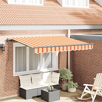 vidaXL Utfällbar markis Flerfärgsdesign 350 x 200 cm