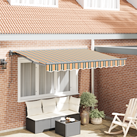 vidaXL Utfällbar markis Grön 350 x 200 cm tyg