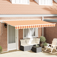 vidaXL Utfällbar markis Flerfärgsdesign 400 x 200 cm