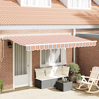 vidaXL Utfällbar markis Flerfärgsdesign 400 x 200 cm