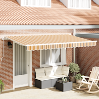 vidaXL Utfällbar markis Flerfärgsdesign 400 x 200 cm