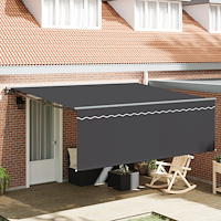 vidaXL Utfällbar markis Orange och vit 350x250 cm tyg