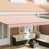 vidaXL Markisram Blå och Orange 500 × 300 cm