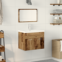 vidaXL Set Övrigt 2 pcs Gammalt trä 61 x 39 x 18 cm Konstruerat trä